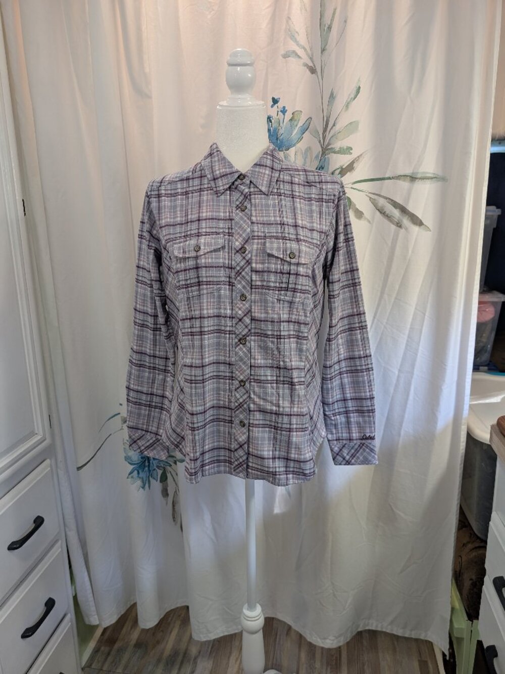 Cabela's Cabincore Gorpcore Western Outdoorsy Fall Plaid Button Up Flannel S